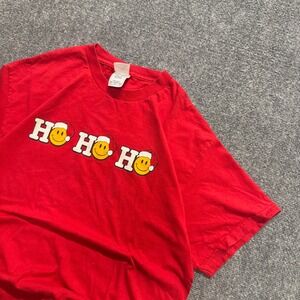 VTG Ho Ho Ho T-Shirt Men's Large Tennessee River Christmas Cotton Red